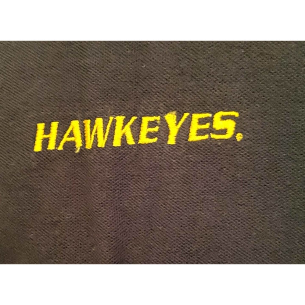 Iowa Hawkeyes Cross Creek Black Short Sleeve Polo Shirt Men's Size Medium - Picture 4 of 5
